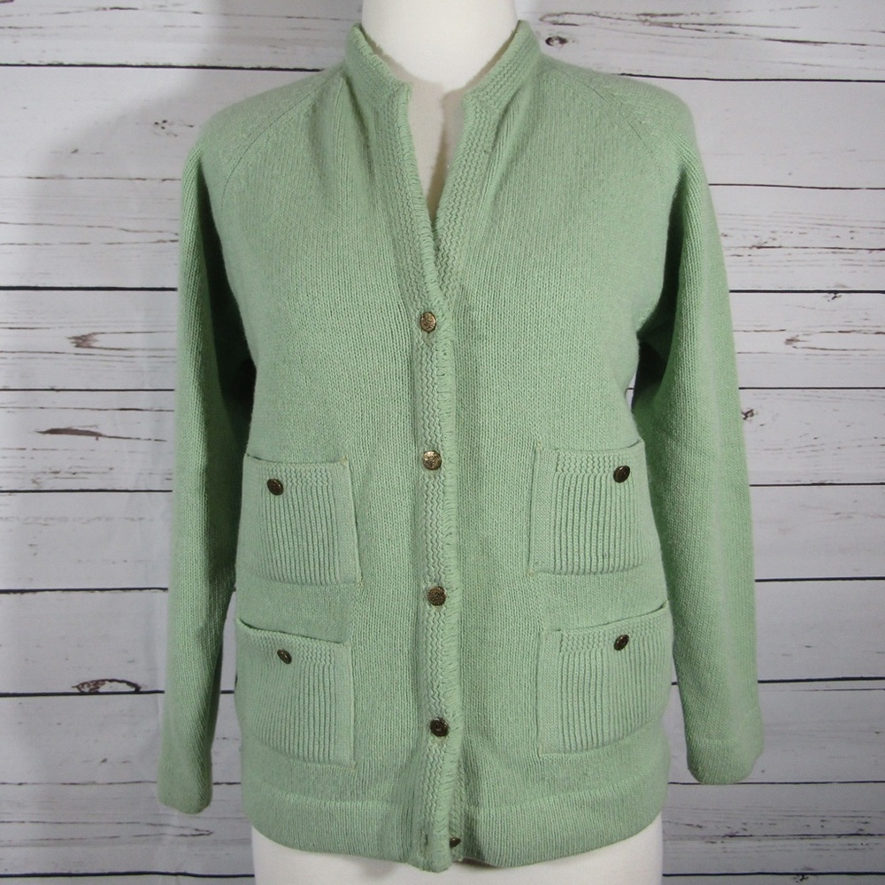 Vintage sea foam green wool blend sweater